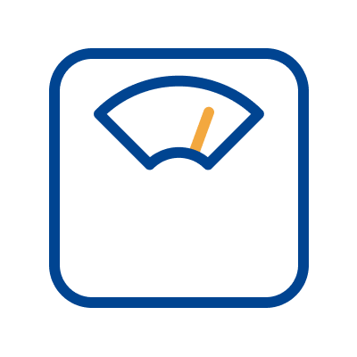 Illustration representing ideal weight